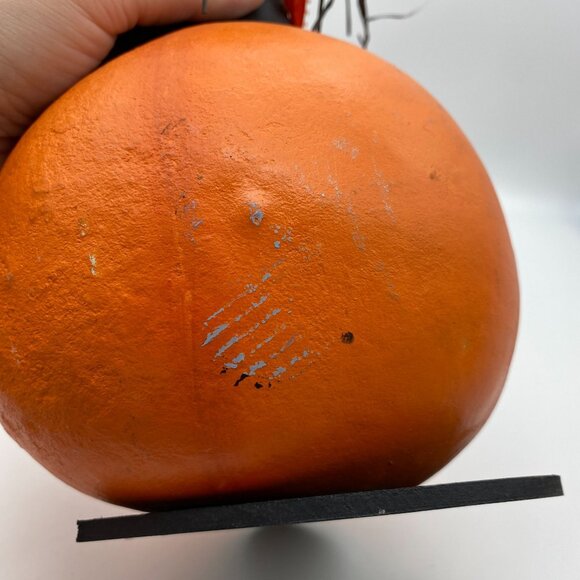 Halloween Witch hand painted gourd pumpkin body black hat halloween decor - Picture 11 of 11